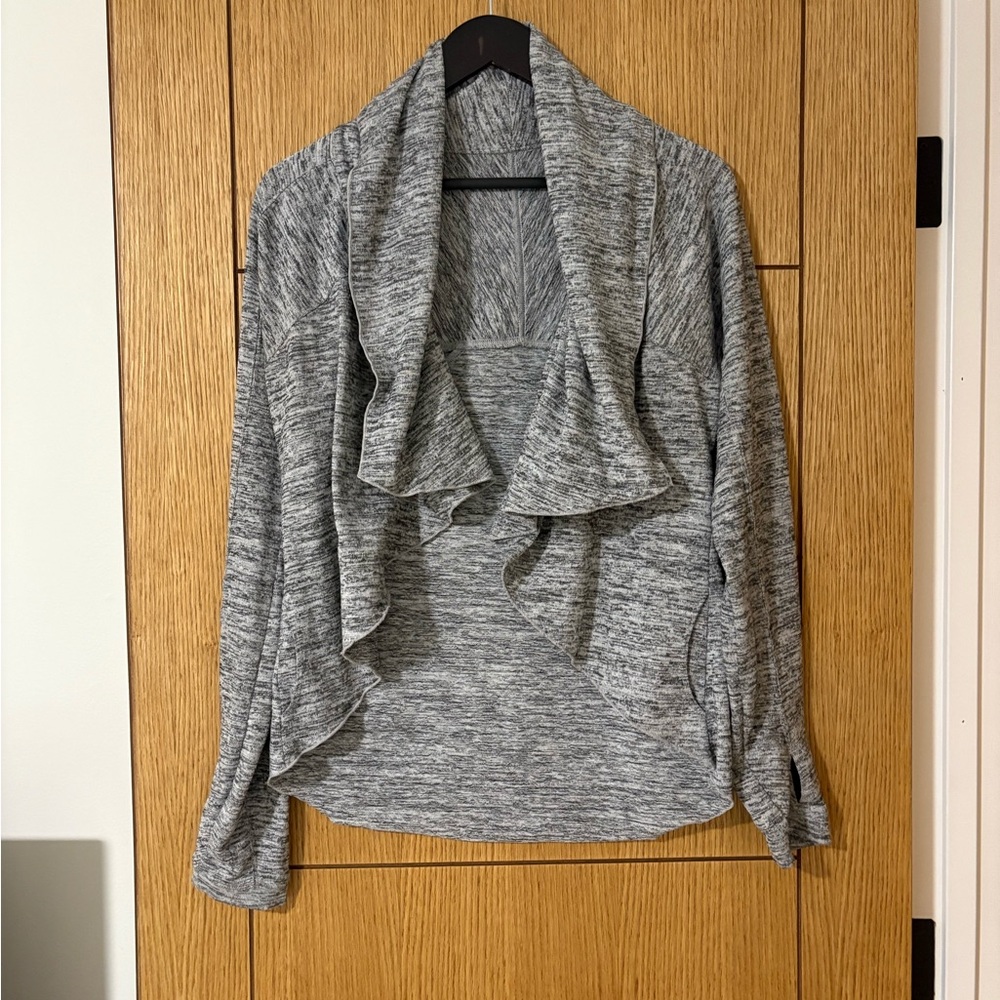 Athleta Heathered Gray Shrug Cardigan
